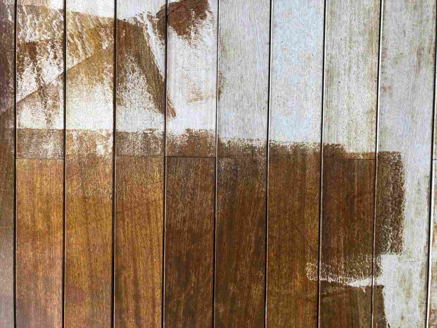 Wooden surface with paint patterns